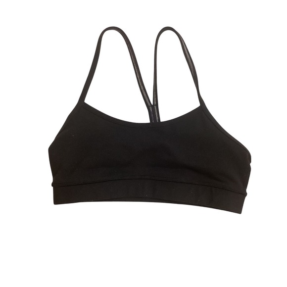 lululemon athletica Other - Lululemon Flow Y Bra Nulu Black Yoga Sports Bra Size 4 Light Support Racerback
